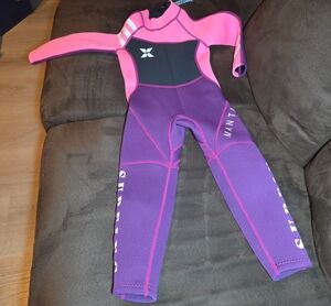 Dive & Sail Wetsuit Kids Medium Pink Purple Excellent 2.5mm Neoprene Full Suit